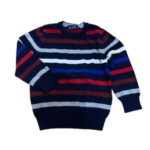 Children’s place boy’s 2 Y Striped crew neck Sweater - Striped Multicolor